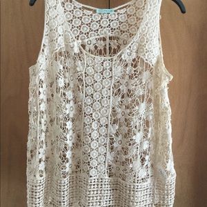 NWOT Maurice’s Crochet Top XL Ivory